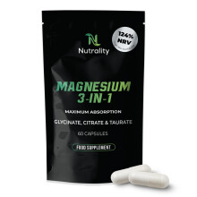 Nutrality Magnesium 3-in-1 Complex Food Supplement | 60 Vegan Capsules