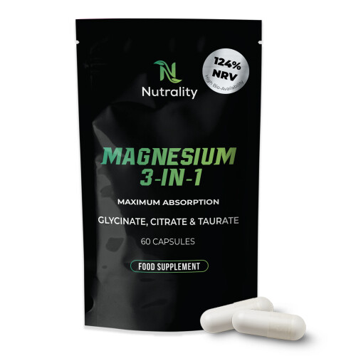 Nutrality Magnesium 3-in-1 Complex Food Supplement | 60 Vegan Capsules