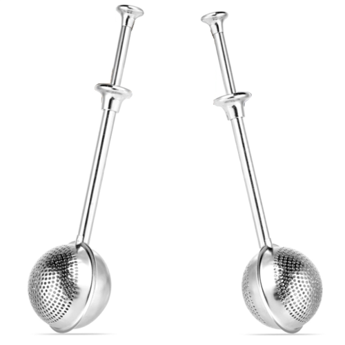 2 PCS Kitchen Tools Stainless Steel Tea Strainer Flour Duster