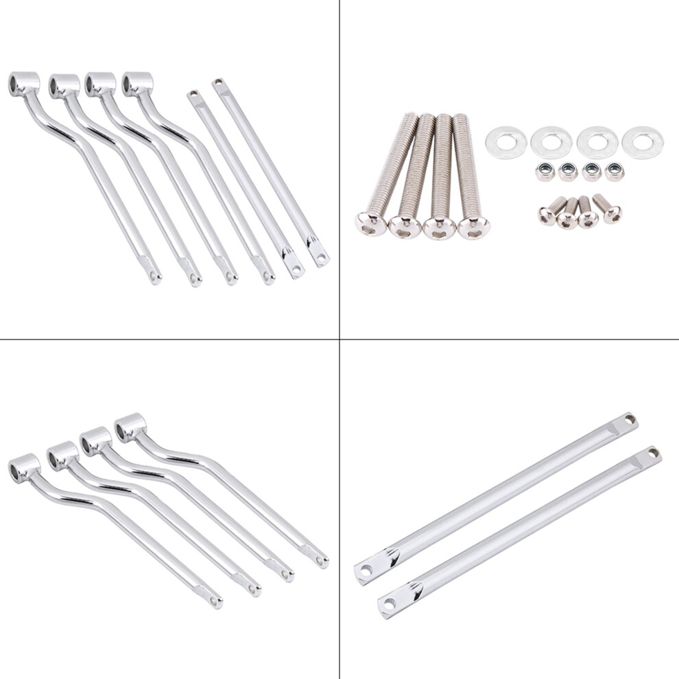 Motorcycle Saddlebag Support Bars Brackets Kit For Honda Suzuki Yamaha Kawasaki Silver 8741324287471