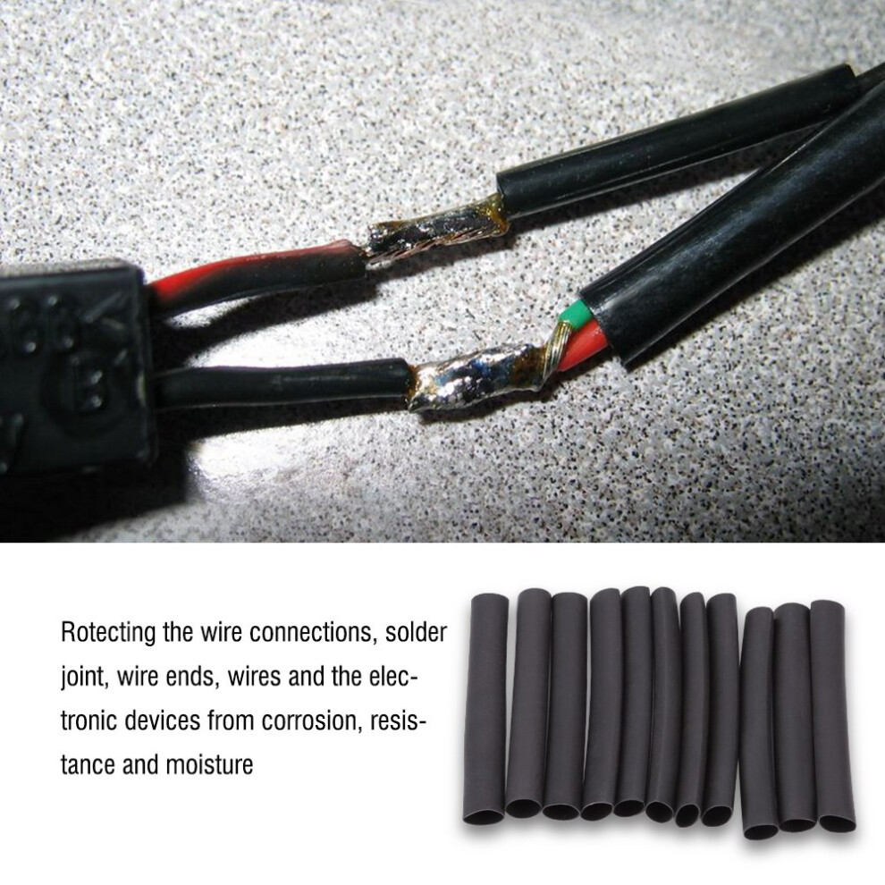 150Pcs/Set Rc Wire Cable Sleeving Wrap 2:1 Heat Shrinking Tubing Tube Black 4201324287672