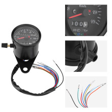 60 mm schwarzer Motorrad Geschwindigkeitsmesser mit Kilometerzähler & Anzeige Universal passend