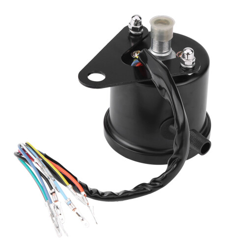 60mm Black Motorcycle Odometer Speedometer Gauge with indicator 2