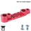 Fiets schijfrem adapter CNC schijfrembeugel rood achter 2