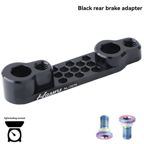 Fiets schijfrem adapter CNC schijfrembeugel zwart achter 1