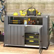 YODOLLA Metal Storage Cabinet with Wheels