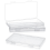 3Pack Mini Plastic Clear Storage Containers Box,Small Rectangle Empty 1
