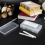 3Pack Mini Plastic Clear Storage Containers Box,Small Rectangle Empty 3