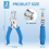 2 Pcs Single Hole Punch,1/4in Hand Hole Puncher with Soft Grip Handle 2