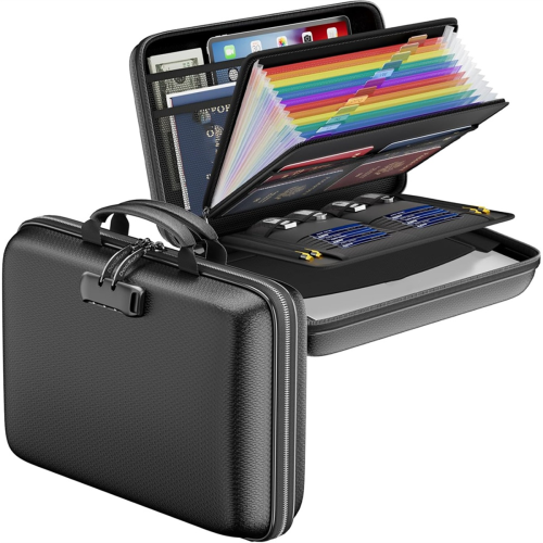 Fireproof File Organizer with Lock, Case Fireproof Document Box