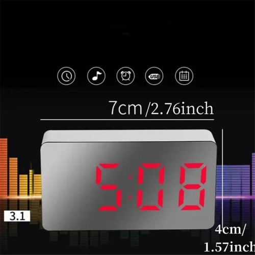 Digital Clock TEMP Date 3 Alarms Power-Off Memory Table Clock White 1