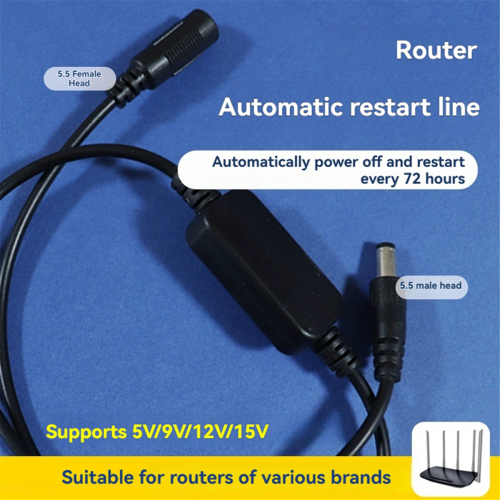 72 Hour Auto Reboot Router Routing Timer Reset Tool DC Power Black 2