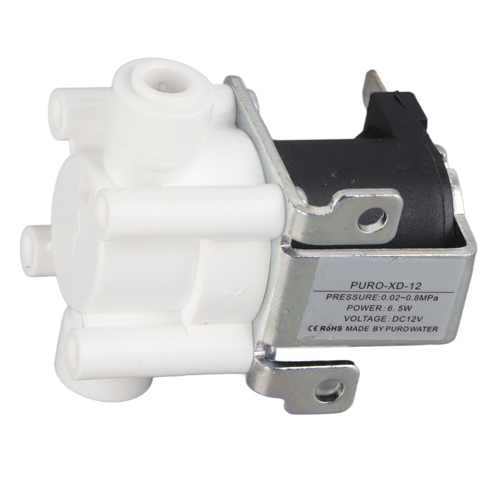 1Pc Dc 12V Water Electric Solenoid Magnetic Purifier Valve Quick Connect Normally Close 9331324289675