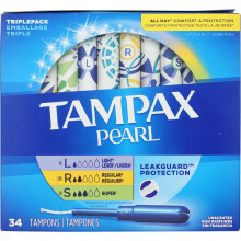 Tampax Pearl Tampons Multipack, Light/Regular/Super