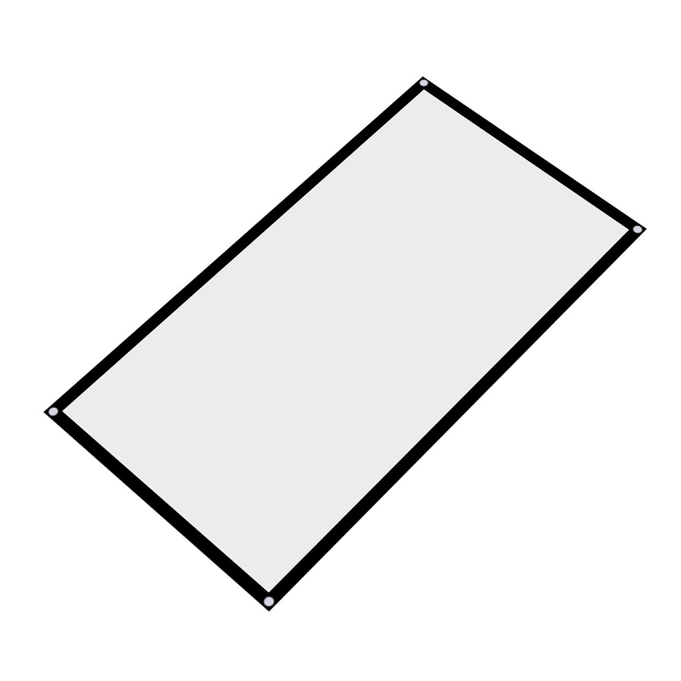 1Pc Portable Foldable Non Crease Projector Curtain Projection Screen 16:9 (60Inch) White 8731324291226