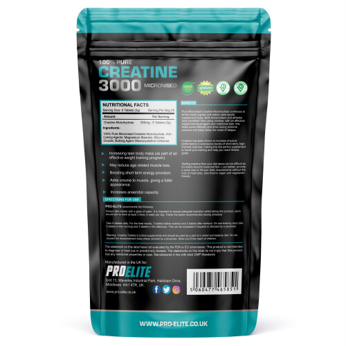 (420 Vegan Tablets) Creatine Monohydrate 3000mg Muscle Growth Strength 2