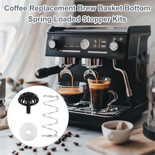 Coffee Machine Brew Basket Bottom Spring Loaded Stopper for 1