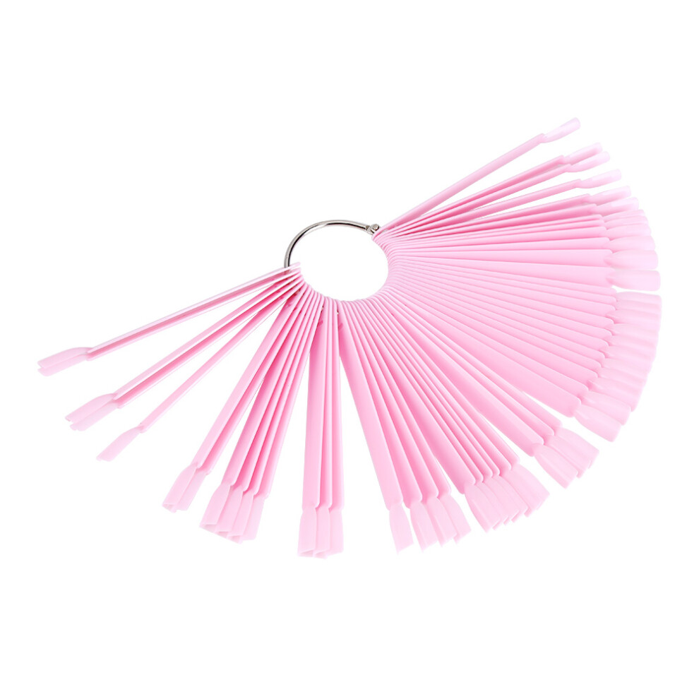 50Pcs/Bag Fan False Nail Tip Stick Palette Swatch Manicure Polish Gel Display Practice Tool