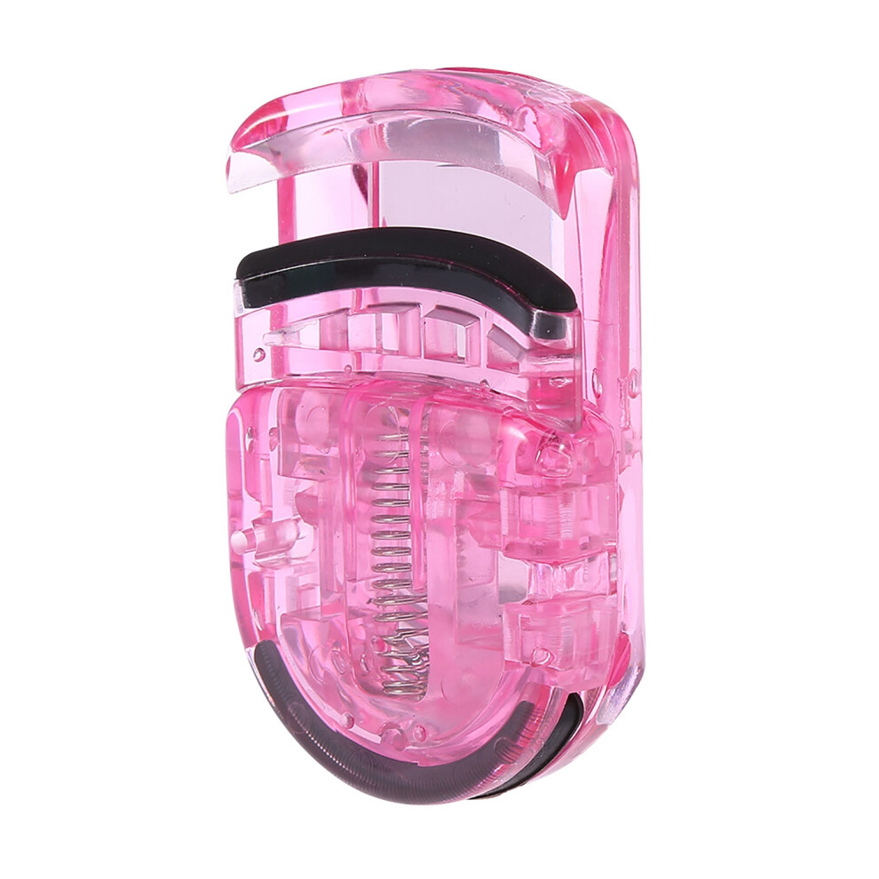 Pink Mini Portable Eyelash Curler Clip With Rubber Eyelash Natural Curling Clip Cosmetic Tools