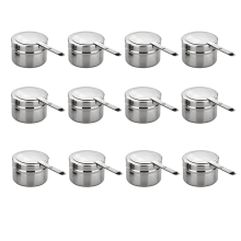 12Pack Stainless Steel Fuel Holders, Chafing Fuel Holders with Cover,