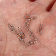 100pcs Dual Lock Fishing Safety Snaps Line Terminal Tackle Accessory (0#)