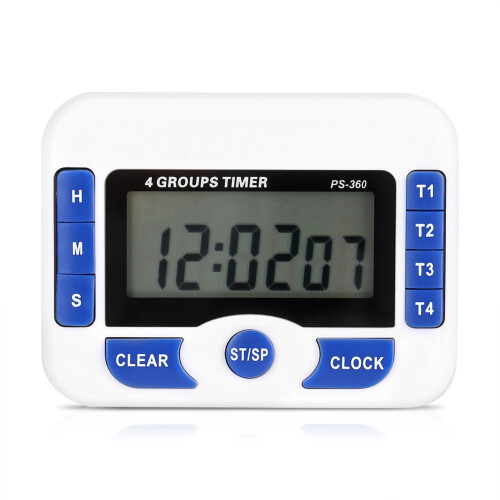 Digital 4‑Channel Independent Group Timer Countdown Magnetic Kitchen Cooking Clock 1
