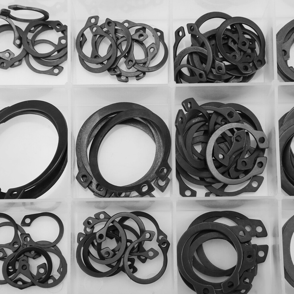 150Pcs Snap Retaining Ring Circlip Assortment Set 3Mm - 32Mm 18 Sizes With Box 7631324293347