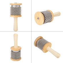 Wooden Hand Shaker Cabasa Percussion Instrument Small Size for Student Children Kids