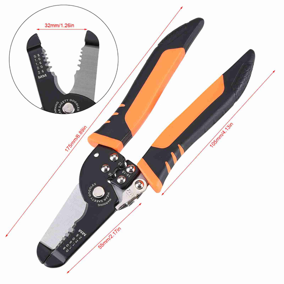 Multi Functional Plier Electrician Wire Stripper Stripping Crimping Clamping Cutting Hand Tool 7901324294829