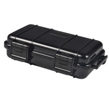 Wasserdichte stoßfeste Trockenbox für Angeln, Camping & Wassersport (Schwarz, Groß)