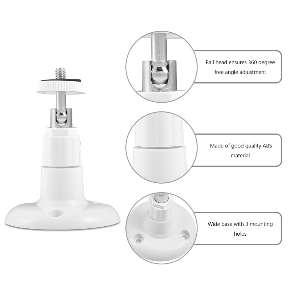 2Pcs 360 Degree Rotatable Security Camera Indoor Outdoor Wall Metal Bracket Mount 3711324295283