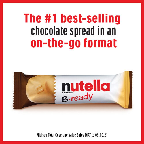 Nutella B-ready Hazelnut Chocolate Spread Cereal Bar 22g (Pack of 36) 2