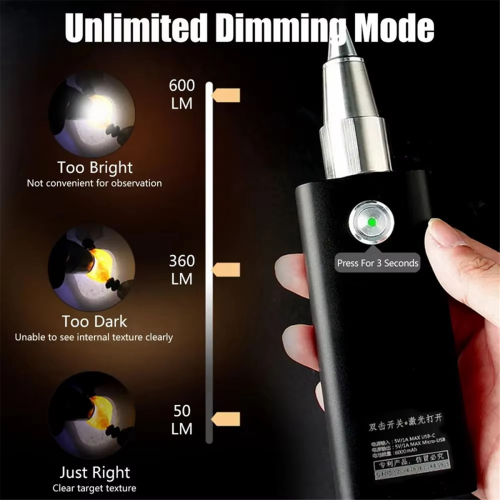 Home 3 LED-lichtbronnen Professionele Jade Detector Light 2