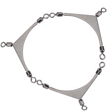 10pcs Stainless Steel Barrel Rotate Swivels Rings Fishing Tackle Accessory (6#)