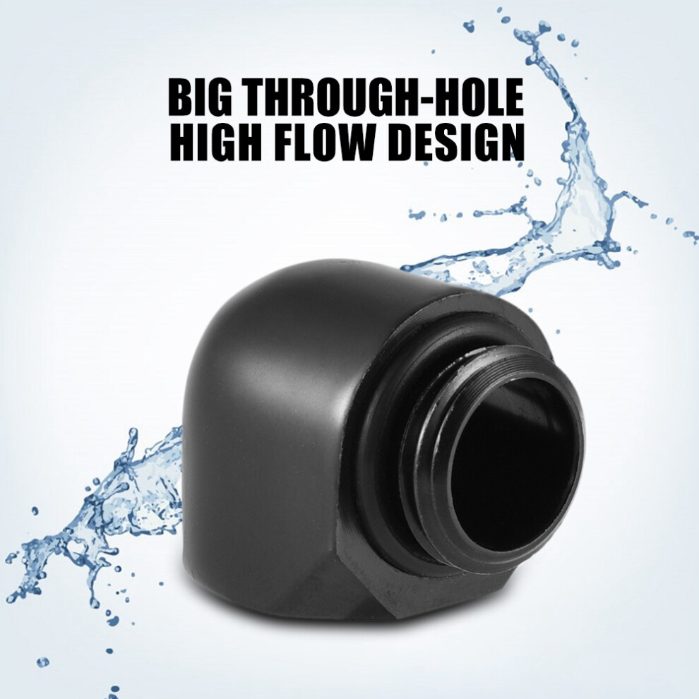 2 Pcs 90 Degree Fitting Adapter G1/4 Thread For Pc Water Cooling System(Male To Female) 8351324296986