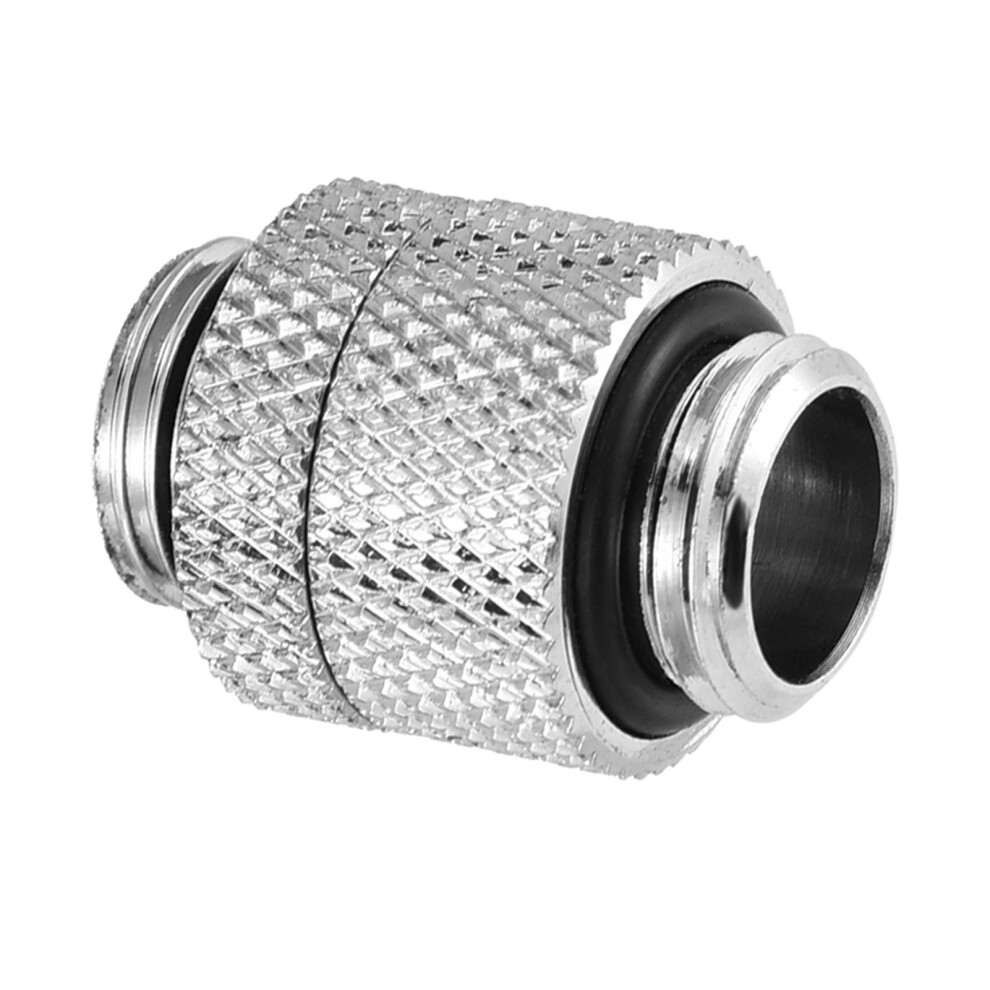 Brass G1/4 Thread 360 Degree Rotary Tube Adapter For Computer Water Cooling System Silver 7891324296919