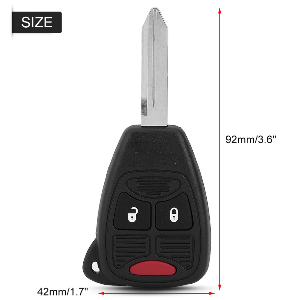 3 Button Remote Key Fob 315Mhz With Chip For Chrysler Dodge Jeep 5061324296925