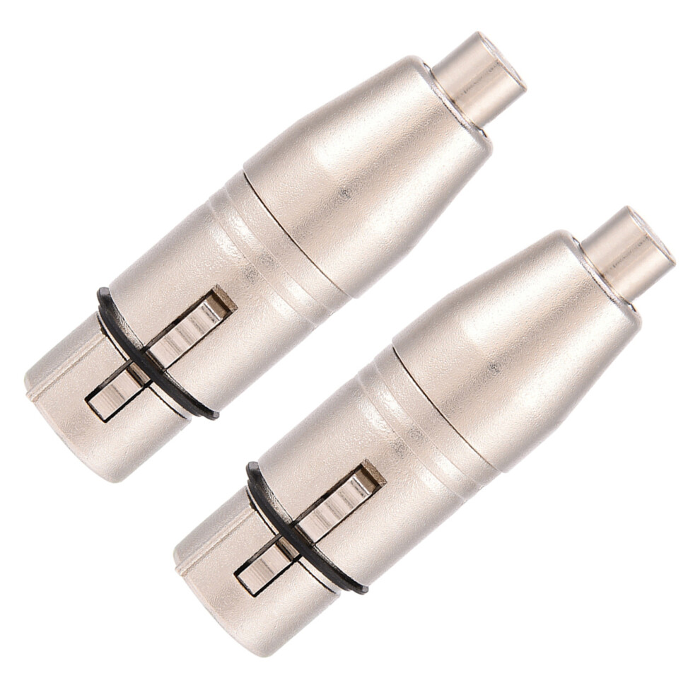 2Pcs 3 Pin Xlr Female Jack To Rca Female Audio Microphone Mic Connector Adapter 6941324296943