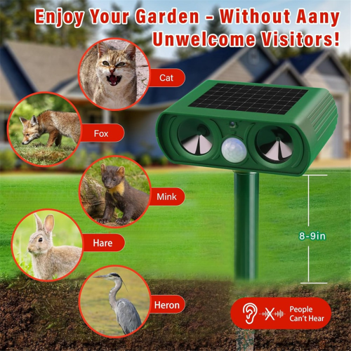 Solar-Katzenabwehr für draußen, Ultraschall-Katzenabwehr 2