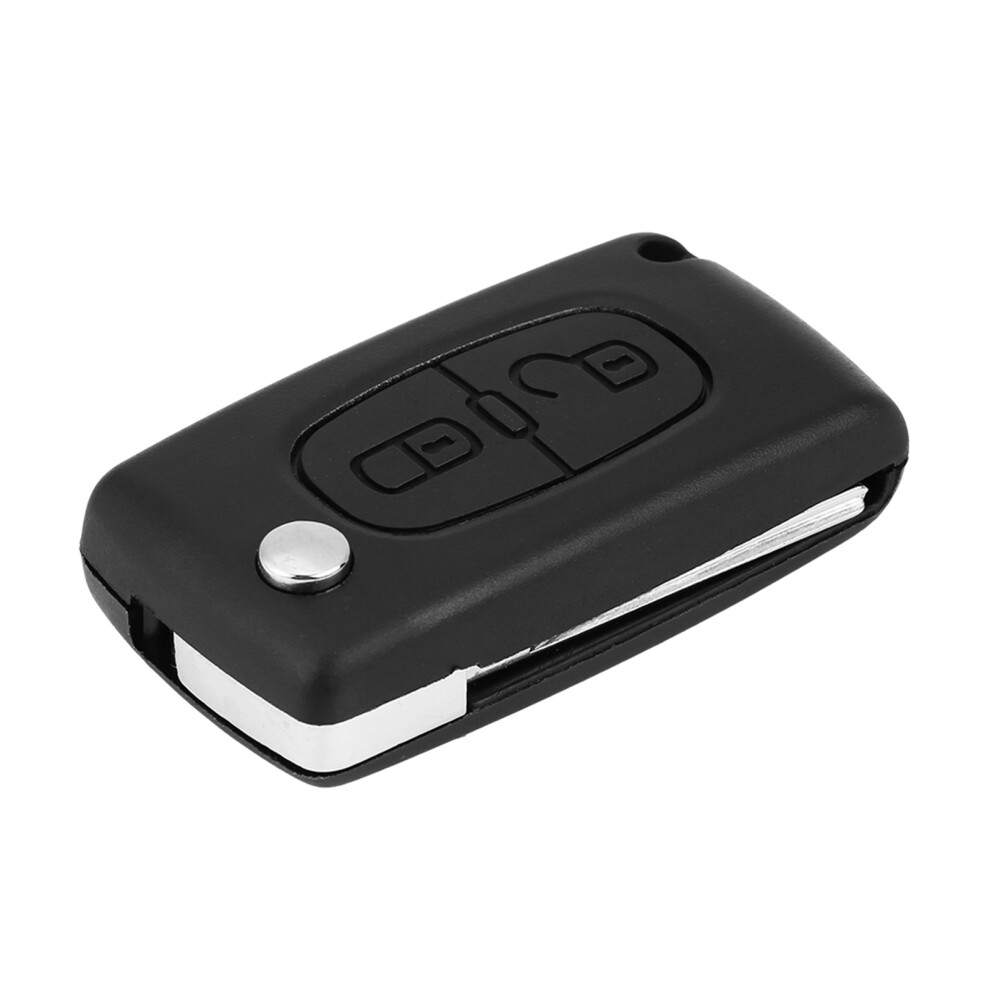 2 Buttons Car Remote Key Fob Id46 433Mhz W/ Uncut Blade For Peugeot 207 307 308 407 807 3471324297402