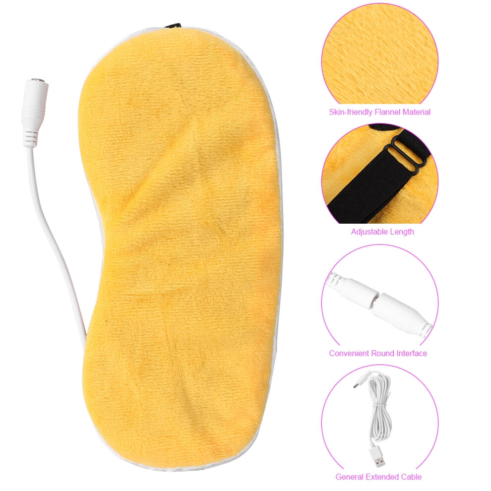 Lavender/Yellow Usb Heating Steam Eyeshade Eye Mask Eye Massager Sleep Travel Portable