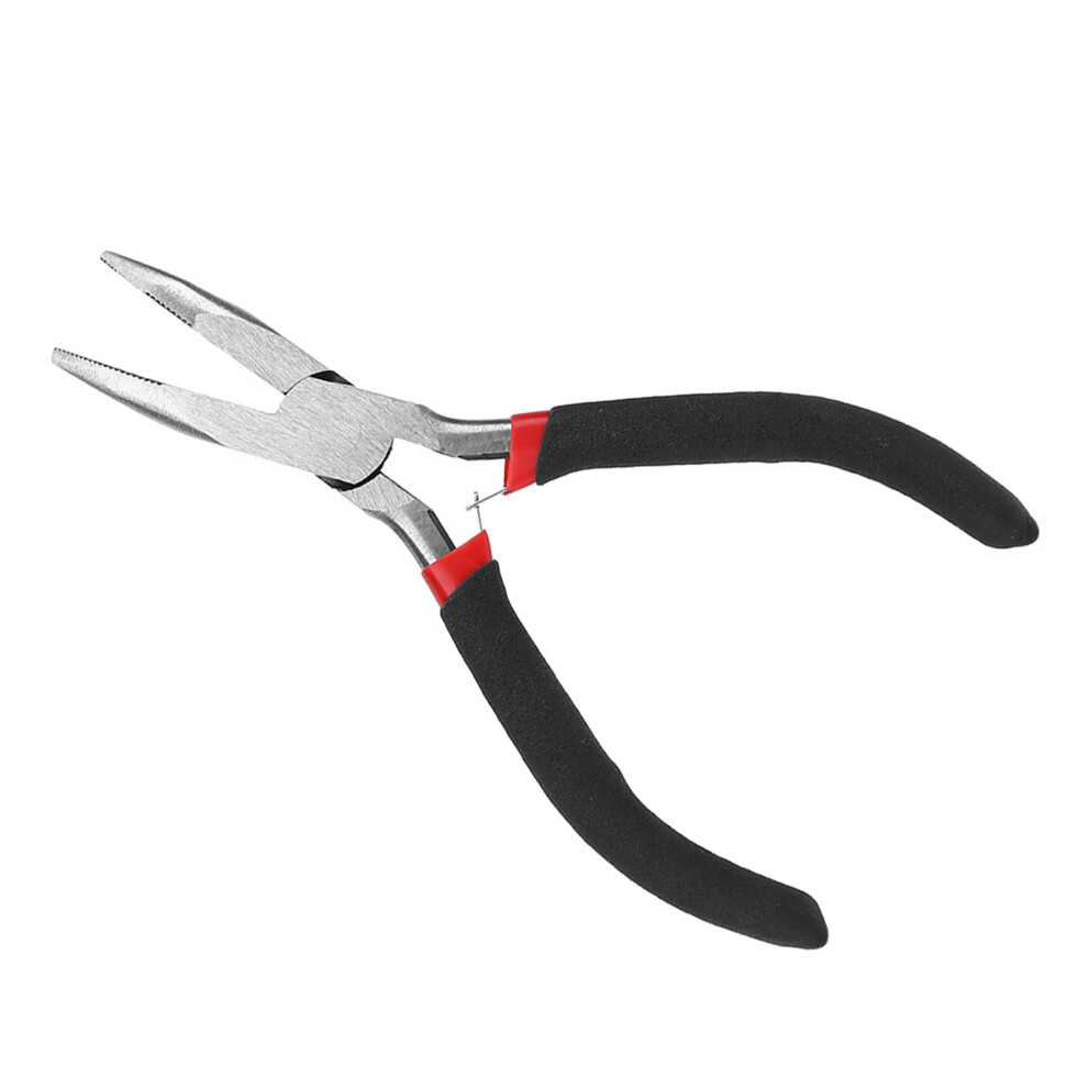 Unisex Black 4Pcs Hair Extension Kit Pulling Needle Hook Wig Connect Pliers 500Pcs Micro Rings