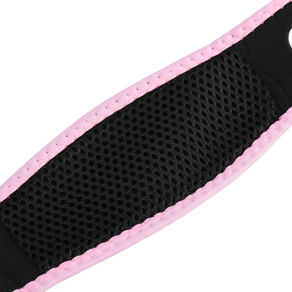 Pink Man Women Adjustable Anti Snoring Belt Snore Stop Headband Chin Jaw Support Strap