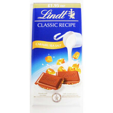 Lindt Classic Caramel & Sea Salt Milk Chocolate, 100 g