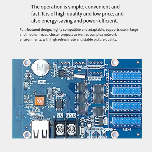 HD-WF4 Full Color RGB HUB75 Controller WiFi USB Port Control Card 2