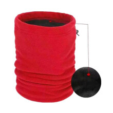 (red) Winter Windproof Cycling Scarves Fleece Lining Neck Tube Face Cover Ear Warmer Drawstring Outdoor