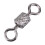 100pcs High Strength Copper Barrel Rotate Ring Swivels Fishing Accessory (8#) 12