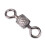 100pcs High Strength Copper Barrel Rotate Ring Swivels Fishing Accessory (8#) 1