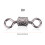 100pcs High Strength Copper Barrel Rotate Ring Swivels Fishing Accessory (8#) 3