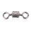 100pcs High Strength Copper Barrel Rotate Ring Swivels Fishing Accessory (8#) 11